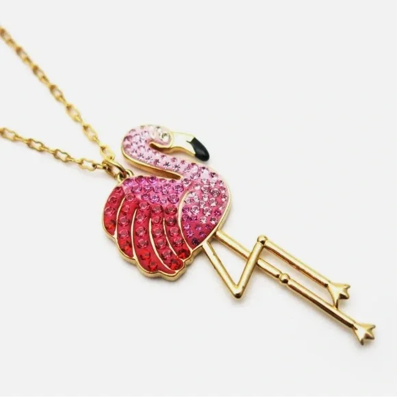 Authentic Swarovski luxurious Statement Flamingo pendant 🦩NEW IN BOX - Picture 3 of 5